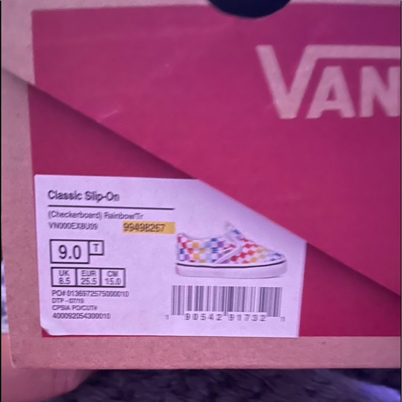 ❌Toddler Checkerboard Rainbow slip on❌ - Picture 4 of 4